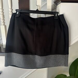 NWT Reiss Black Mini Skirt with Rhinestones